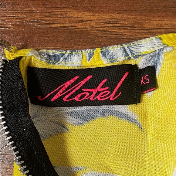 Motel Rocks Floral Crop Top in Yellow and Blue - Picture 2 of 7